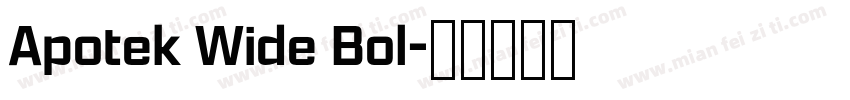 Apotek Wide Bol字体转换